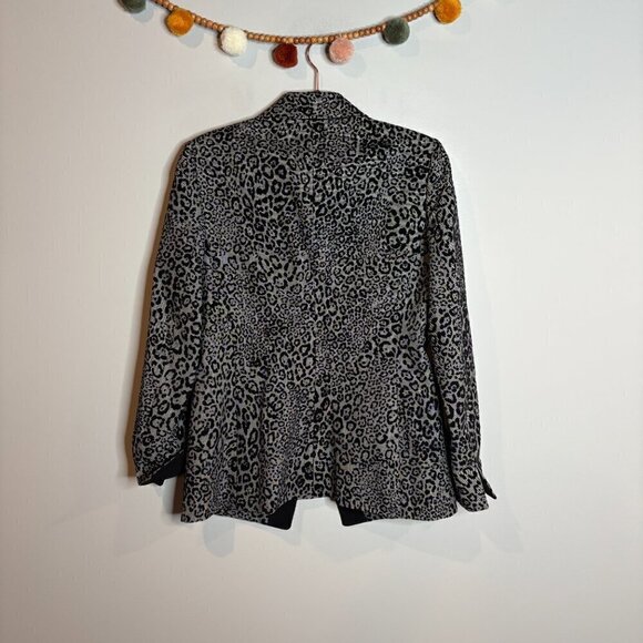 Carlisle leopard print flecked velvet blazer jacket - Picture 6 of 6